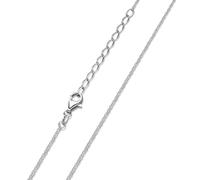 MATERIA by Matthias Wagner Chaîne pour enfant fille en argent 925 - Chaîne d'ancre 1,2 mm rhodié réglable de 36 à 40 cm, Argent sterling Métal, Pas de gemme #K109