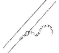 MATERIA by Matthias Wagner Collier fin pour femme en argent 925 - Chaîne d'ancre 1 mm 42-47 cm de long, Argent sterling