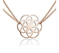 MATERIA by Matthias Wagner Collier mandala fleur de vie en argent 925 pour femme Longueur 42-47 cm, 47 Zentimeter, Argent sterling