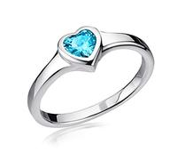 MATERIA by Matthias Wagner Femme Argent sterling 925 Argent Cœur Oxyde de Zirconium
