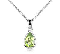 MATERIA by Matthias Wagner Femme Argent sterling 925 Argent Poire Vert Péridot
