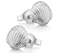 MATERIA by Matthias Wagner Petites boucles d'oreilles coquillage en argent 925 de style marin #SO-415-Silber