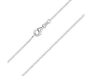 Materia #K30 Chaîne maille forçat fine en argent sterling 925 - Chaîne en argent 1,2 mm de 55 cm en argent véritable
