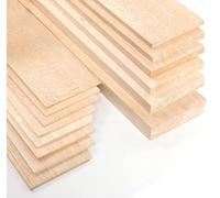 Materia Prima Bois de Balsa pour l'Artisanat et les Projets. Planche Léger pour Maquettes et Modélisme d'Avions. Feuille de Balsa Facile à Couper. Feuille de 10 x 100 cm. 5 mm, paquet de 2 unités.