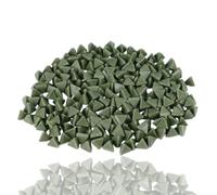Matériau abrasif de polissage triangulaire, support de culbutage de résine efficace abrasif en résine triangulaire, support en céramique pour culbutage de roche(15 mm 17,6 oz)