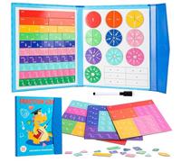 Matériau de calcul de rupture magnétique, matériau Montessori, disques de fraction, cercles de fraction, pour enfants, apprendre à calculer la fraction, calcul de fraction, pour enfants (A)
