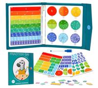 Matériau de calcul de rupture magnétique, matériau Montessori, disques de fraction, cercles de fraction, pour enfants, apprendre à calculer la fraction, calcul de fraction, pour enfants (B)