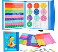 Matériau de calcul de rupture magnétique, matériau Montessori, disques de fraction, cercles de fraction, pour enfants, apprendre à calculer la fraction, calcul de fraction, pour enfants (B)