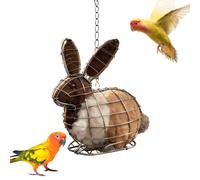 Matériau de nidification pour oiseaux, fourniture rechargeable résistante aux intempéries, cage rechargeable avec support pour oiseaux, aide à la nidification naturelle, guide détaillé d'entretien des