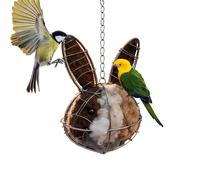 Matériau de Nidification pour Oiseaux - Nid en Fibre en Forme de cœur | Support Rechargeable - Remplissage en Laine d', Jardin extérieur, Cour d'arbre, Printemps et Hiver, moineaux, merles, paru