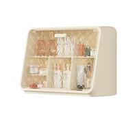 Matériau Plastique Armoire Salle de Bain Murale 15cm Armoire Murale Cuisine Suspendue Poignées Larges Placard Suspendu avec Rangement Convient Aux Familles et Aux Appartements de Petite Taille(34*15*2