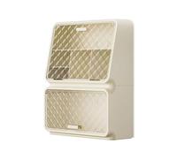 Matériau Plastique Armoire Salle de Bain Murale 15cm Armoire Murale Cuisine Suspendue Poignées Larges Placard Suspendu avec Rangement Convient Aux Familles et Aux Appartements de Petite Taille(34*15*4