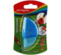 Matériau Scolaire - Couleur Orange - Taille-Crayon Avec Réservoir Et Effaceur - Design Compact Et Confortable Prise En Main - Matériel De Bureau Et Papeterie - Keyroad