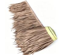 Matériaux de chaume de toiture de paille Tiki Toit de chaume de palmier Feuilles de chaume artificielles Décorations de fête Toit de Jardin Tiki Bar(Size:2m/6.5ft,gris)
