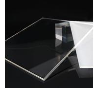 Matériaux en feuille de plastique Feuille acrylique fine, feuille, transparente, Flexible, en plastique transparent, épaisseur 1mm, 3mm, 8mm, 1 pièce(2MMX500X500MM)