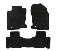 Matericuo Tapis de plancher de voiture sur mesure en caoutchouc noir, protection contre les intempéries, très résistant, inodore