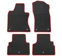 Matericuo Tapis de Sol en Caoutchouc pour Infiniti Q50 2014-2021 - Ajustement personnalisé - Noir et Rouge - Protection Contre Les intempéries - Très résistant - Inodore