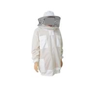 Matériel apicole Combinaison D'apiculture De Protection, D'apiculteur Demi-corps En Maille Trois Couches, Haut, À Capuche Ronde pour apiculteur(L)