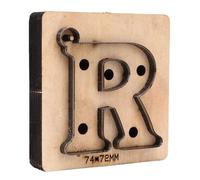 Matériel de Découpe Cuir, Matrice de Découpe Métal Lettre R, 74x72mm - Alliage Acier Durable, Coupe Précise pour Artisanat et Cuir