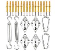 Matériel de montage d' , kit de quincaillerie Sun Shade Sail, Kit de montage en acier inoxydable pour bougies | Fournitures de baldaquin en plein air, ensemble de pièces jointes d'auvent