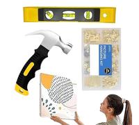 Matériel de montage d'image, kit de montage mural - Outils pour accrocher des tableaux - pour crochets muraux multifonctionnels Kit de crochets pour tableaux assortis pour le