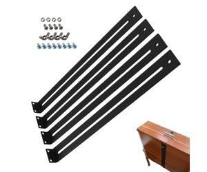 Matériel de réparation du tiroir, kit de réparation de tiroir en bas de fond,Supports de montage matériel de tiroir coulissant | Ensemble d'outils de support inférieur 4x avec vis, renforcement et