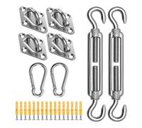 Matériel d'ombrage pour voile, accessoires de montage de voile, kit de matériel de pare-soleil rétractable pour bateau, terrasse, jardin, piscine, porche, balcon