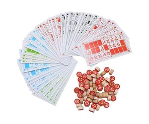 Matériel éducatif du jeu de bingo en bois massif, loisir, créatif, cartes illustrées de différentes générations, mécanique simple, engagement collectif, stimulation mentale, plaisir partagé