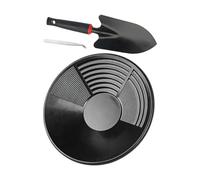 Matériel Orpaillage,Ensemble Pelle Pincettes Tamis Portable - Plateau À 3 Rainures Pour Kit Battée - Pour Creuser Tester Adultes Archéologie Fossile Géologie Trésor Plein Air Petit Cours D'Eau