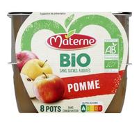 Materne Compote pomme bio - Les 8 pots de 100 g