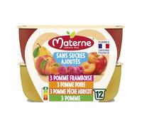 MATERNE - Compote Sans Sucres Ajoutés, Panache Jaune 1200G - Lot De 3