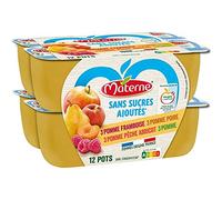 Materne Compotes panaché 4 parfums Sans Sucre Ajout