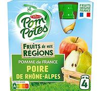 Materne Compotes Pomme et Poire, sans sucres ajoutés - Les 4 gourdes de 90g