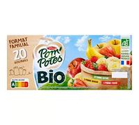 MATERNE Materne POM POTES Compote pomme fraise banane sans sucre ajouté Bio - Les 20 gourdes de 90g