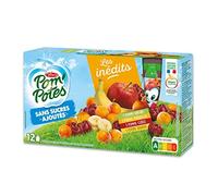 Materne Pom'Potes Compotes Sans Sucres Ajoutés 4 Parfums 12x90g