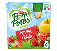 Materne Pom'potes pomme fraise, 4 x 90g