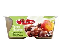 Materne Spécialité pomme châtaigne, sans conservateur sans arôme ni colorant artificiels - Les 4 pots de 100g
