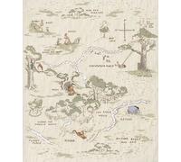 Papier Peint - Winnie Pooh Map 200x240cm - Intissé, Multicolors G