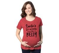 Maternit Santas Got Nothing On This Belly Grossesse T-shirt Funny Christmas Bump Funny Graphic Grossesse Tee Nol Vtements de maternit Funny M