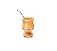 Matero Argentin Traditionnel Citrouille de Yerba Mate avec ampoule, Mat en bois sculpté à la main, cadeau pour argentin, Gourd Mate Cup