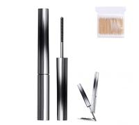 Materricak Iron Wand Mascara, Brushless Metal Wand Mascara, Waterproof Without Smudging Long Washable No Flaking Lasting Extensions Mascaras (Black)