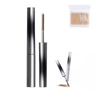 Materricak Iron Wand Mascara, Brushless Metal Wand Mascara, Waterproof Without Smudging Long Washable No Flaking Lasting Extensions Mascaras (Brown)