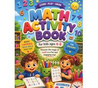 Math Activity Book for Kids Number Tracing, Counting, Mazes and Fun Learning Activities 4-8 ages