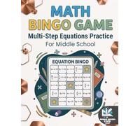 Math Bingo Game: Multi-Step Equations Practice for Middle School: Advanced Algebra Bingo Activity | Solve Multi-Step Equations with Fun & Interactive Math Games for Grades 6-8