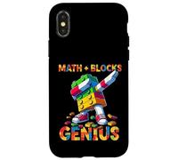 Math Blocks Genius Funny Blocks Bricks Lovers Master Builder Coque pour iPhone X/XS