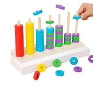 Math Counters For Kids, Colorful Math Counting Tool, Interactive Rainbow Ring Counting Teaching Aid Learning Toy, Educational Calculate Toy For Home And Classroom