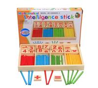 Math Counting Toys - Wooden, 23 x 15 x 2,2 cm Educational Math Toy For Kids | Mathematical Intelligence Stick Set, Preschool Learning Counting Toy For, Kindergarten, Home, Classroom