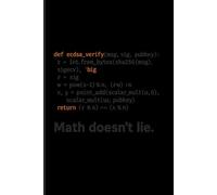 Math Doesn't Lie: A Minimalist Notebook for Coders, engineers, and Crypto enthusiasts, perfect for programmers, mathematicians, blockchain believers, and analytical minds