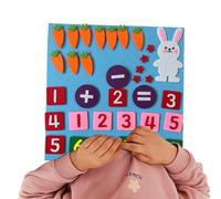 Math Felt Board, Addition Subtraction Game, Number Counting Toy Interactive Learning Activity, Educational Numeracy Board for Kids Ages 3 to 6 Classroom Homeschool Early Math Practice Use 1.81x11.81in