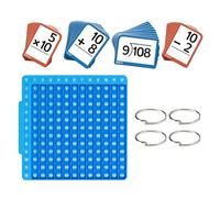 Math Flash Cards - 24cm Multiplication Flash Cards | Silicone Learning Board - Addition Subtraction Division Set | Educational Game Tool - Early Math Skills | Kids Toddleřs Classroom Homeschool Gift